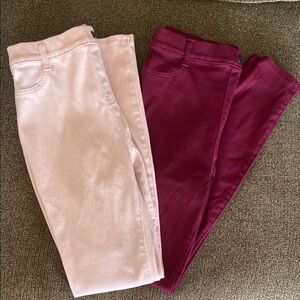 Juniors (size 4/6) Pink and Burgundy Jeggings
